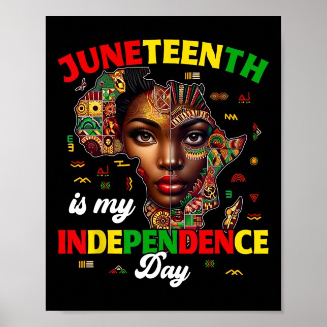 Is My Independence Day Pride African Womens  Poster (Front)