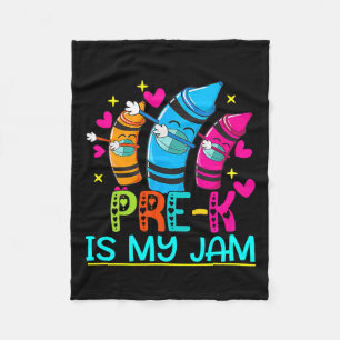 Is My Jam - Cute Pre-k Grade Teacher Crayon 100 Da Fleece Blanket