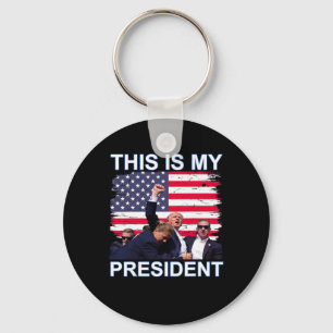 Is My President Trump 2024 Elections Keychain
