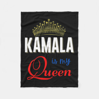 Is My Queen Kamala Harris V.p. Fleece Blanket