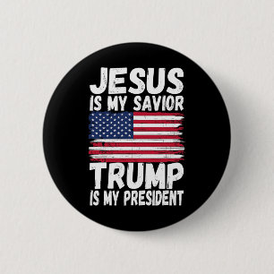 Is My Saviour Trump Is My President Republican Gif 2 Inch Round Button