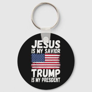 Is My Saviour Trump Is My President Republican Gif Keychain