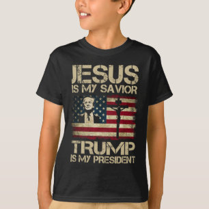 Is My Saviour Trump Is My President Trump 2024 Usa T-Shirt