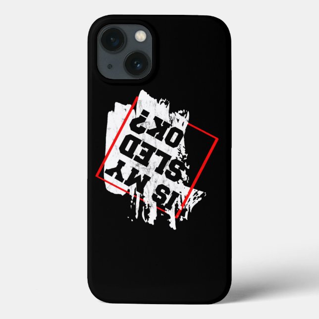 Is My Sled Ok Crashed Snowmobile Winter Trails Case-Mate iPhone Case (Back)