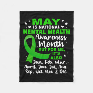 Is National Mental Health Awareness Month Mens Fleece Blanket