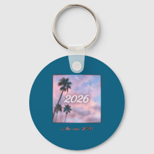 Is New 2016 Retro Palm Tree Sunset Keychain