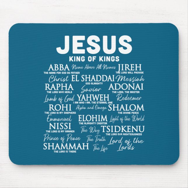 Is Of Jesus King Names God Hebrew Mouse Pad (Front)