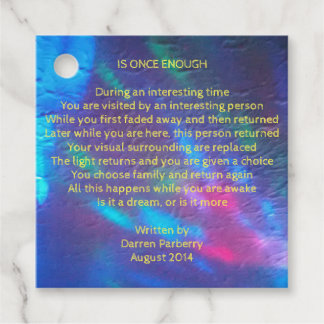 Is Once Enough Poem - Favoriser les étiquettes