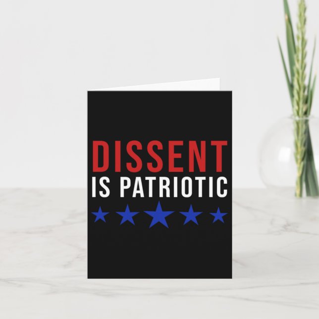 Is Patriotic - Feminist Activist Protest  Card (Front)