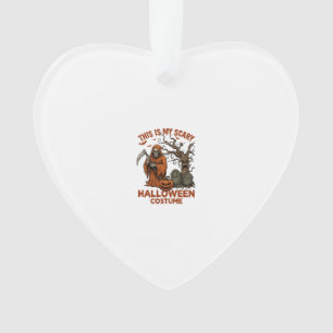 Is Scary Halloween Costume Orange Reaper Pumpkin_1 Ornament