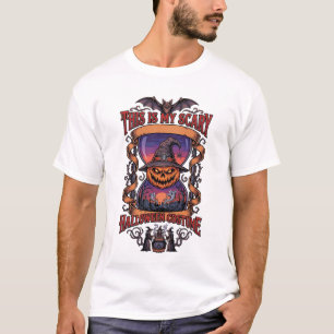 Is Scary Halloween Costume Pumpkin Hourglass Bat T-Shirt