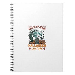 Is Scary Halloween Costume Tombstone Pumpkins Moon Notebook