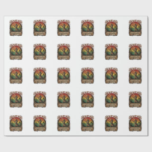 Is Scary Halloween Costume Witch Broom Cat Wrapping Paper