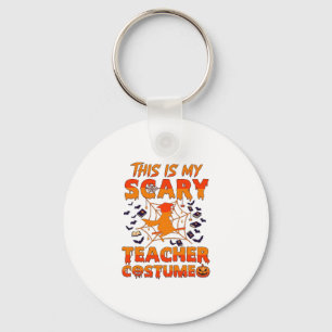 Is Scary Teacher Costume Halloween Witch Spider We Keychain