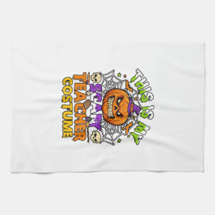 Is Scary Teacher Costume Haloween Pumpkin Witch Ha Kitchen Towel
