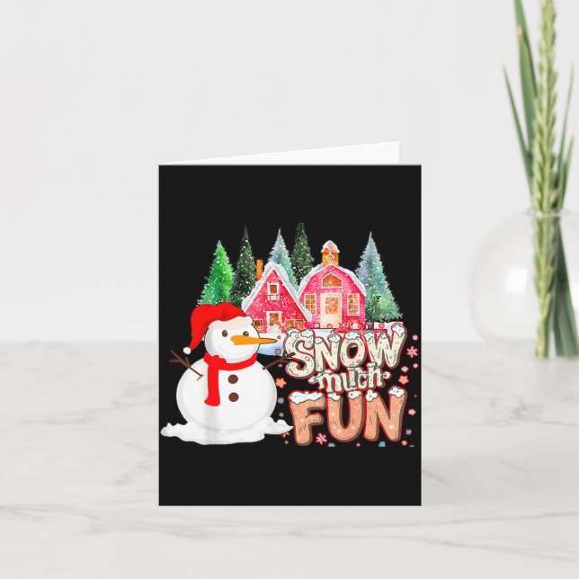 Is Snow Much Fun Winter Christmas Teacher Holiday  Card (Front)