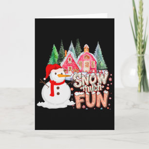 Is Snow Much Fun Winter Christmas Teacher Holiday  Card