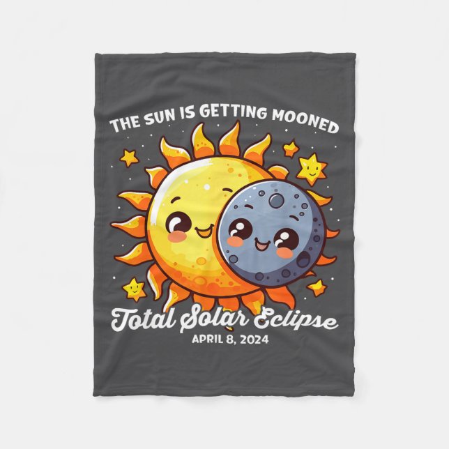 Is Solar Eclipse April Sun Getting Fleece Blanket (Front)
