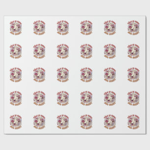 Is Some Boo Sheet Ghost Retro Flowers_1 Wrapping Paper