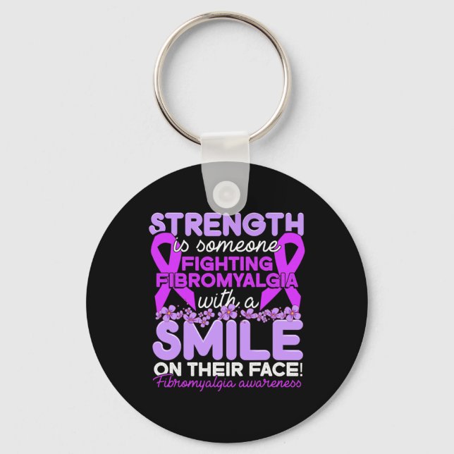 Is Someone Fighting Fibromyalgia For Women  Keychain (Front)