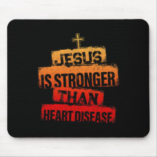 Is Stronger Than Heart Disease Red Ribbon Survivor Mouse Pad