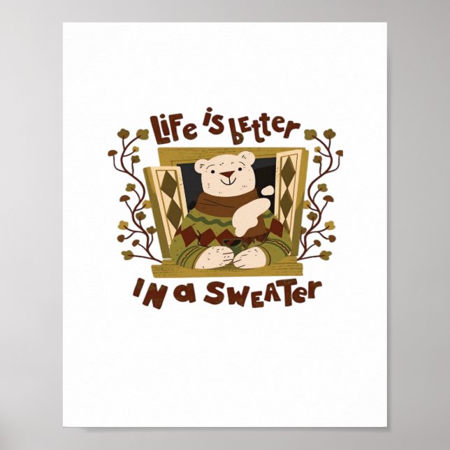 Is Sweater! Autumn It’s Fall Y’all Poster (Front)