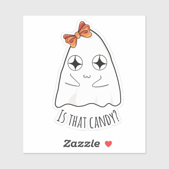Is that candy? Halloween ghost custom cut sticker (Sheet)