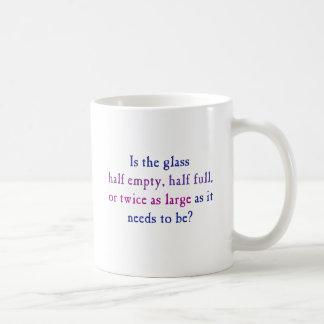 Is the glass half empty, half full, coffee mug