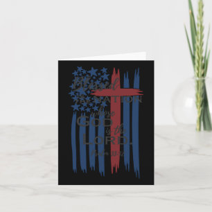 Is The Nation Whose God Is The Lord American Flag  Card