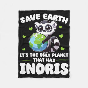 Is The Only Planet With Indris Earth Day  Fleece Blanket