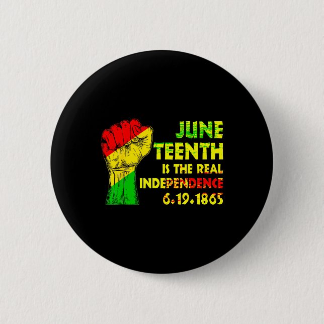 Is The Real Independence Day 1865 Freedom Pride 1  2 Inch Round Button (Front)