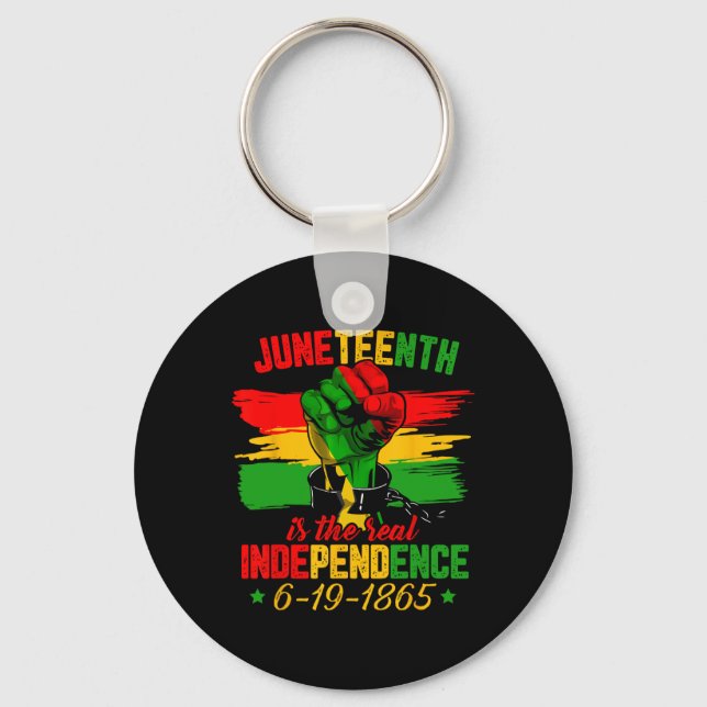 Is The Real Independence Day 1865 Freedom Pride  Keychain (Front)