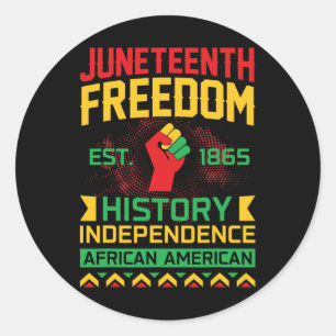 Is The Real Independence Day Freedom 1865 Pride Classic Round Sticker