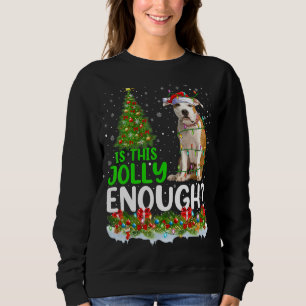 Is This Jolly Enough Bull Terrier Dog Christmas Tr Sweatshirt