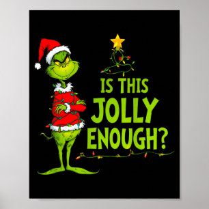 Is This Jolly Enough Funny Christmas Tree Lights H Poster