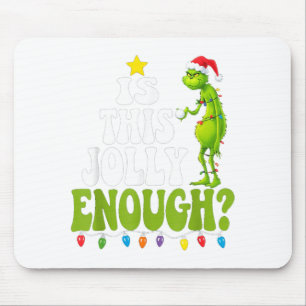 Is This Jolly Enough Green Merry Christmas Tree Li Mouse Pad