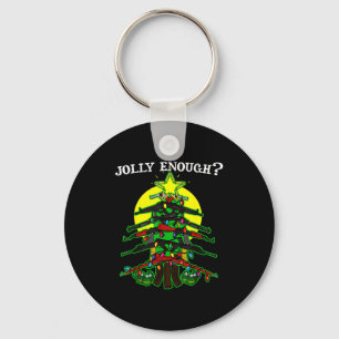 Is This Jolly Enough - Guns Christmas Tree Handgun Keychain