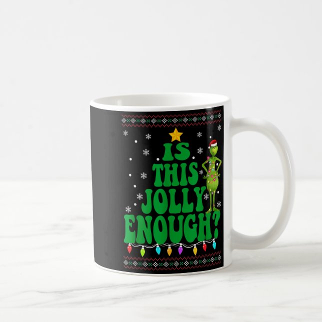 Is This Jolly Enough Merry Christmas Tree Lights F Coffee Mug (Right)
