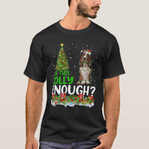 Is This Jolly Enough Santa Basset Hound Dog Christ T-Shirt