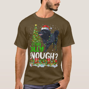 Is This Jolly Enough Schipperke Dog Christmas Tree T-Shirt