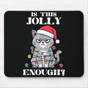 Is This Jolly Enough Tangled Christmas Cat  Mouse Pad