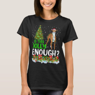 Is This Jolly Enough Whippet Dog Christmas Tree T-Shirt