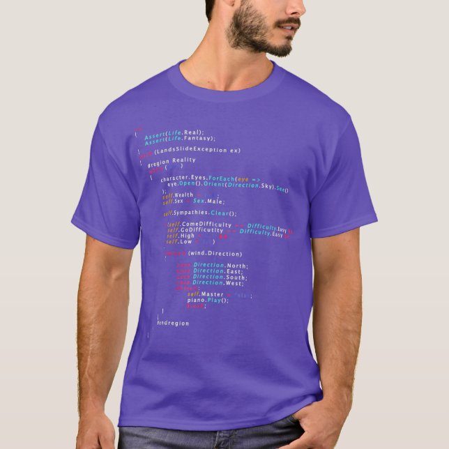 Is This The Real Life Coding Programming  Colour T-Shirt (Front)