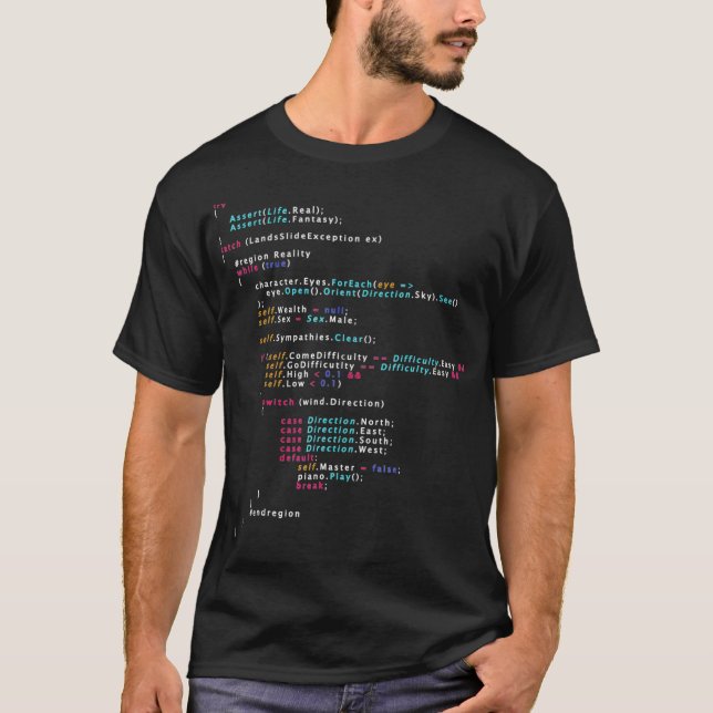 Is This The Real Life Coding Programming Shirt Col (Front)
