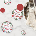 Is Turning One | Snowman Christmas 1st Birthday  Confetti<br><div class="desc">Add a splash of colour and joy to your little one's first birthday celebration with our 'Is Turning One | Snowman Christmas 1st Birthday Confetti'. Make it a day to remember! Get yours now and let the festivities begin!</div>