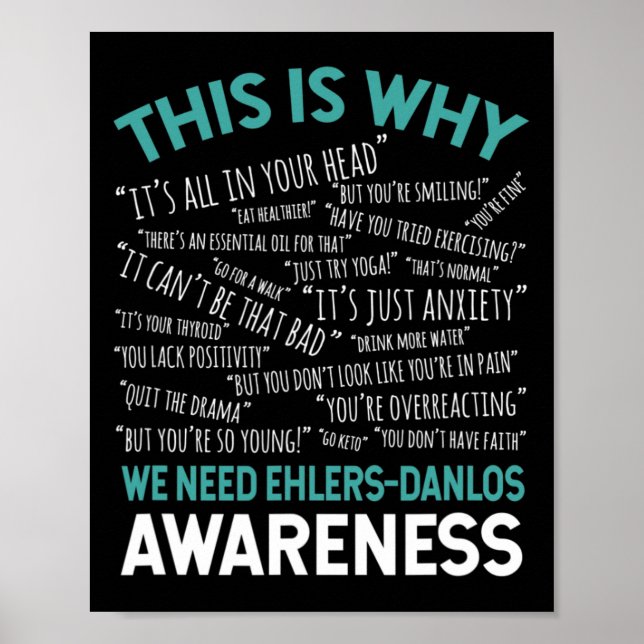 Is Why We Need Ehlers-danlos Syndrome Awareness  Poster (Front)