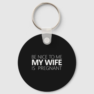 Is Wife Pregnant Dad Gift Keychain
