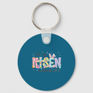 Is Women He Risen Jesus Christian Happy Keychain