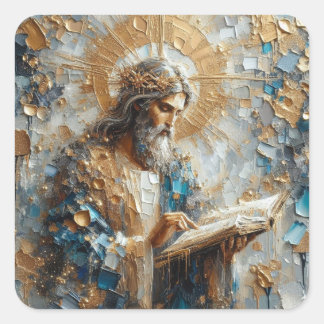 Is Your Name Here - Jesus Series Art Collection Square Sticker