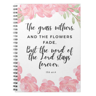 Isa 40:8 | Scripture Journal | Pink Floral design